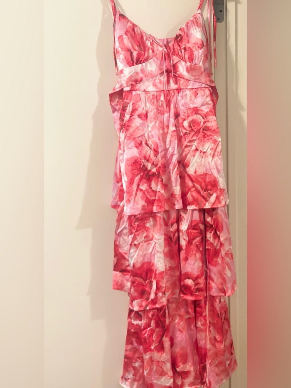 Francesca's Pink Floral Maxi Dress